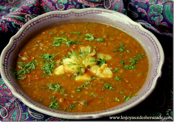 Soupe de lentilles vertes